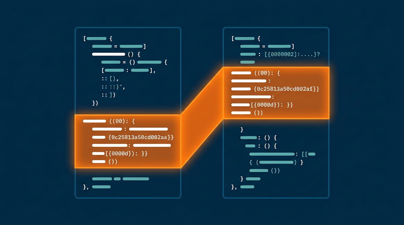 A side-by-side illustration showing two document chunks with a highlighted overlap region between them, demonstrating how the tail of one chunk repeats at the head of the next, in a clean monospace technical style